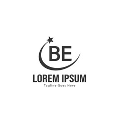 BE Letter Logo Design. Creative Modern BE Letters Icon Illustration