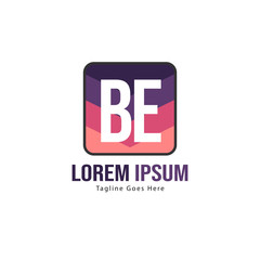 BE Letter Logo Design. Creative Modern BE Letters Icon Illustration