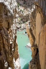 El Caminito del Rey or the King’s Little Pathway located in the province of Malaga, Spain