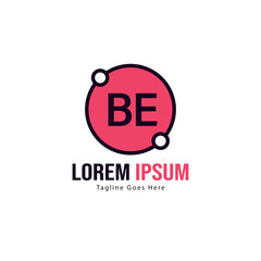 BE Letter Logo Design. Creative Modern BE Letters Icon Illustration