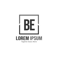 BE Letter Logo Design. Creative Modern BE Letters Icon Illustration