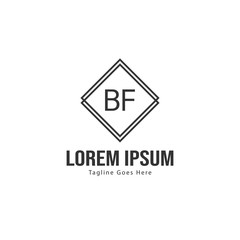 BF Letter Logo Design. Creative Modern BF Letters Icon Illustration