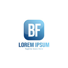 Fototapeta premium BF Letter Logo Design. Creative Modern BF Letters Icon Illustration