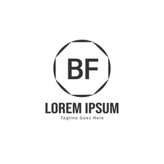 BF Letter Logo Design. Creative Modern BF Letters Icon Illustration