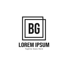 BG Letter Logo Design. Creative Modern BG Letters Icon Illustration
