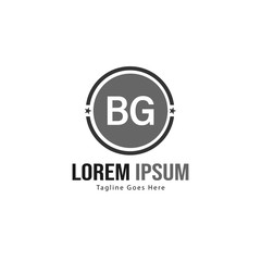 BG Letter Logo Design. Creative Modern BG Letters Icon Illustration