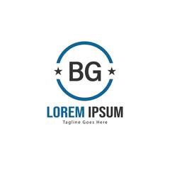 BG Letter Logo Design. Creative Modern BG Letters Icon Illustration
