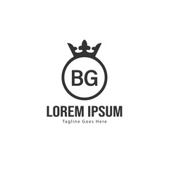 BG Letter Logo Design. Creative Modern BG Letters Icon Illustration