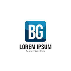 Obraz premium BG Letter Logo Design. Creative Modern BG Letters Icon Illustration