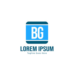 BG Letter Logo Design. Creative Modern BG Letters Icon Illustration
