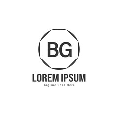 BG Letter Logo Design. Creative Modern BG Letters Icon Illustration