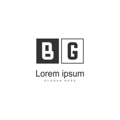 BG Letter Logo Design. Creative Modern BG Letters Icon Illustration