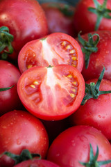 Fresh ripe washed tomatoes