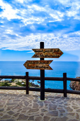 Signage of the Boundary Between the Mediterranean Sea and the Atlantic