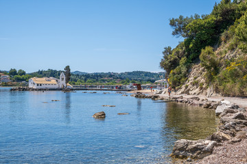 Fototapeta premium Panagia Vlacherna Monastery near Mouse Island Corfu