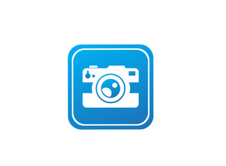 Photographe an old style camera logo design illustration in the shape