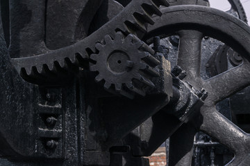 fragment of a huge steam era mechanism