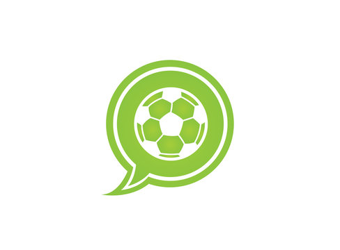 Football for logo design illustration in a chat icon