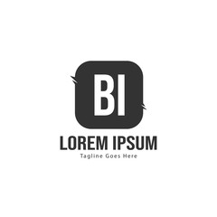 BI Letter Logo Design. Creative Modern BI Letters Icon Illustration