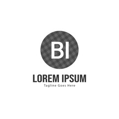 BI Letter Logo Design. Creative Modern BI Letters Icon Illustration