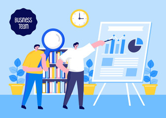 Business Concept. Team Work. Vector illustration flat design.