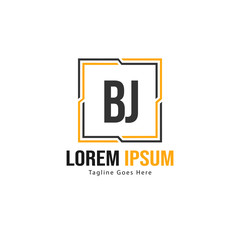 BJ Letter Logo Design. Creative Modern BJ Letters Icon Illustration