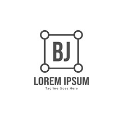 BJ Letter Logo Design. Creative Modern BJ Letters Icon Illustration