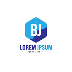 BJ Letter Logo Design. Creative Modern BJ Letters Icon Illustration