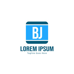 BJ Letter Logo Design. Creative Modern BJ Letters Icon Illustration