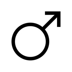 Male symbol icon flat vector illustration design