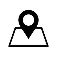 Map point icon flat vector illustration design