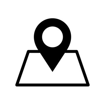 Map point icon flat vector illustration design