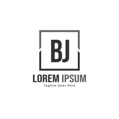 BJ Letter Logo Design. Creative Modern BJ Letters Icon Illustration