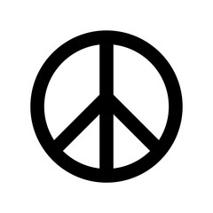 Peace sign icon flat vector illustration design
