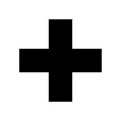 Plus icon flat vector illustration design