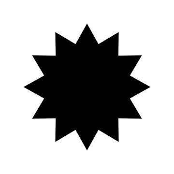 Star badge icon flat vector illustration design