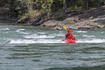 Kayaking on the Kananaskis River