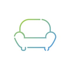 Creative design of armchair illustration