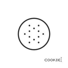 Design of flat cokkie icon
