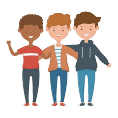 Fototapeta premium Teenage friends design vector illustration