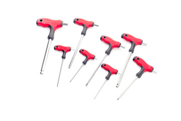 The hex key set with a handle