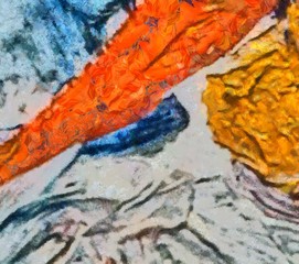 Abstract grunge texture background. Stock abstraction art on canvas. Realistic beauty digital painting. Amazing simple design pattern for backdrop. Macro template in oil. Splashes of paint.