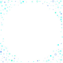 Blue, cyan, turquoise glitter stars confetti