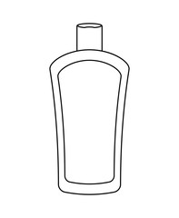 solar blocker bottle product isolated icon