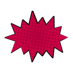 Comic bubble chat with halftone style - Vector