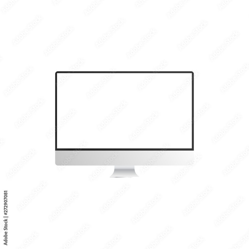 Poster screen computer monitor. computer display isolated on white background