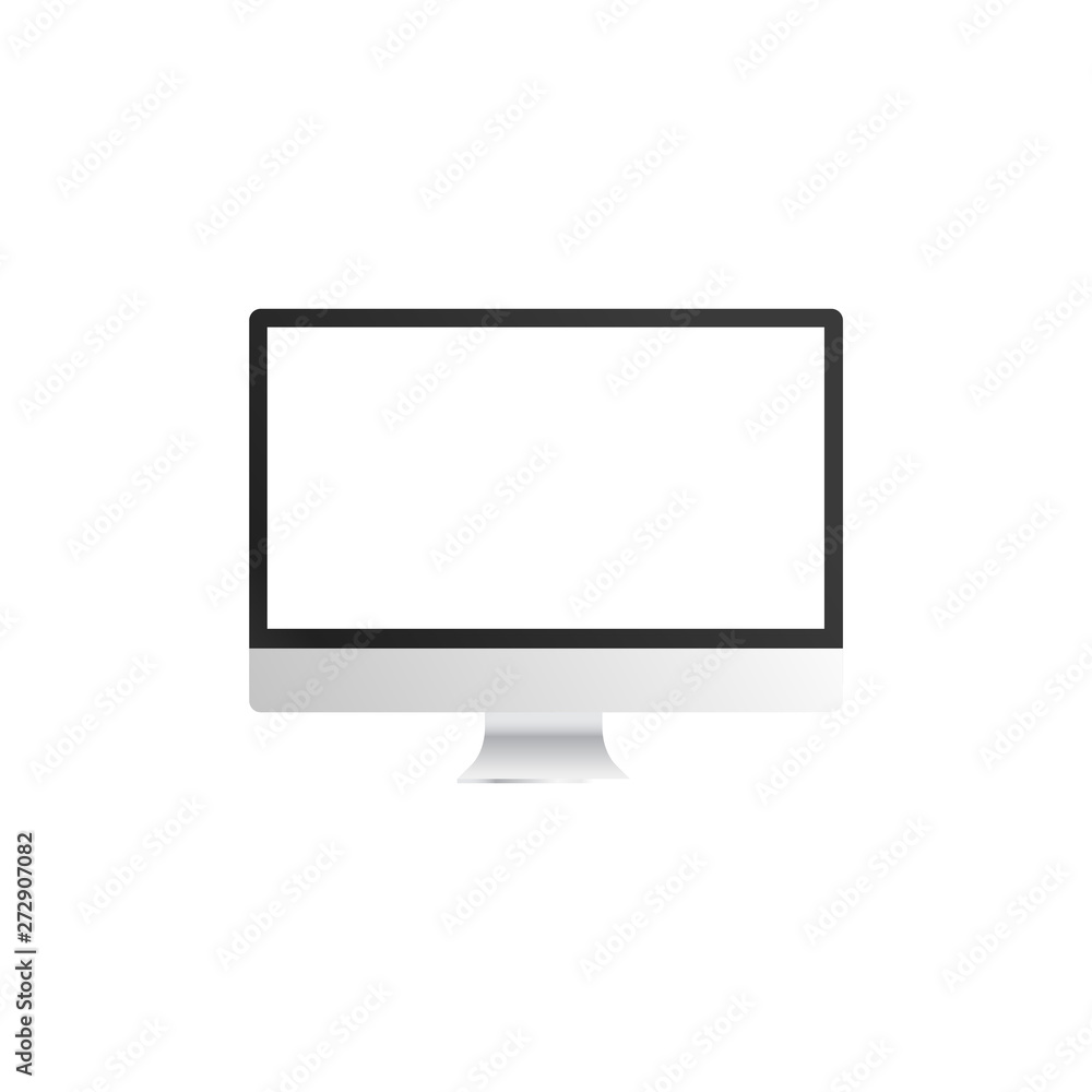 Aufkleber screen computer monitor. computer display isolated on white background