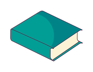 text book education isolated icon
