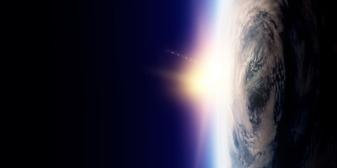 Abstract planets and space background