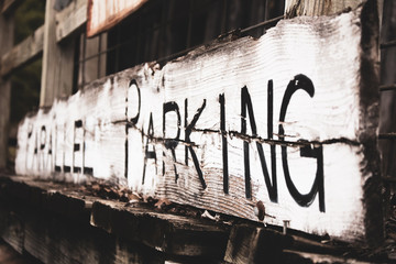 Old Parking Sign